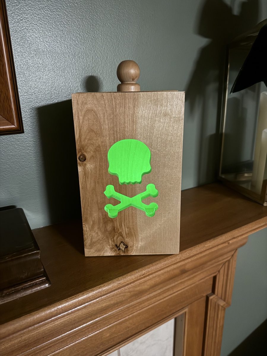 Skull n Bones luminary glowing green